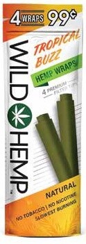 WILD HEMP 4/.99 WRAPS TROPICAL BUZZ 20/CT
