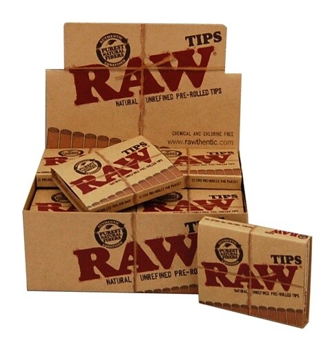RAW TIPS PRE-ROLLED 20/CT