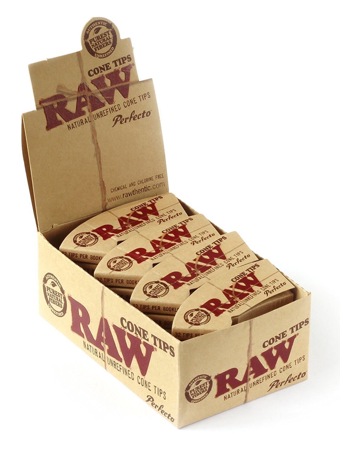 RAW CONE TIPS PERFECTO 32TIPS PER BOOKLET 24/CT