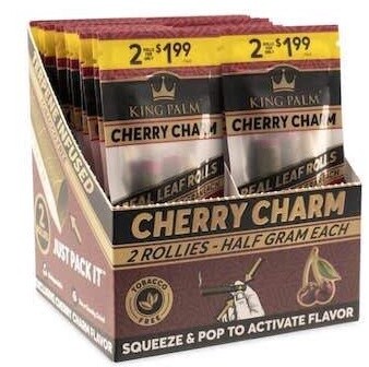 KING PALM ROLLIES 2/1.99 CHERRY CHARM 20/CT