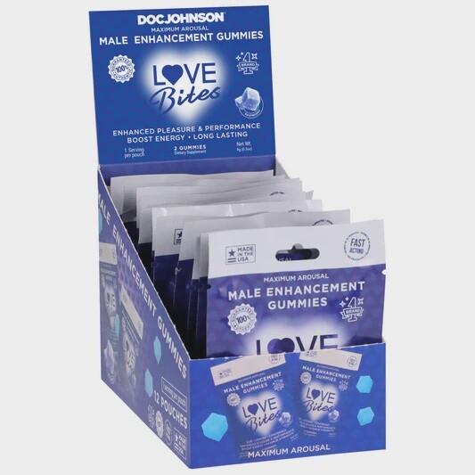 LOVE BITES MALE ENHANCEMENT 2 GIMMIES ENHANCED PLEASURE AND PERFORMANCE 12/CT
