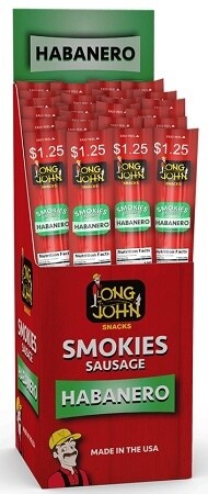 LONG JOHN SNACKS SMOKIES SAUSAGE HARBANERO 24/CT $1.25