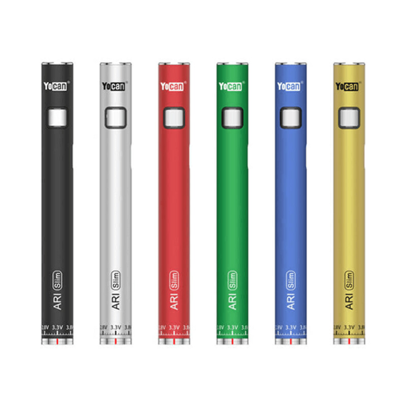YOCAN ARI SLIM ADJUSTABLE VOLTAGE BATTERY 350MAH MIXED COLORS 20/PC