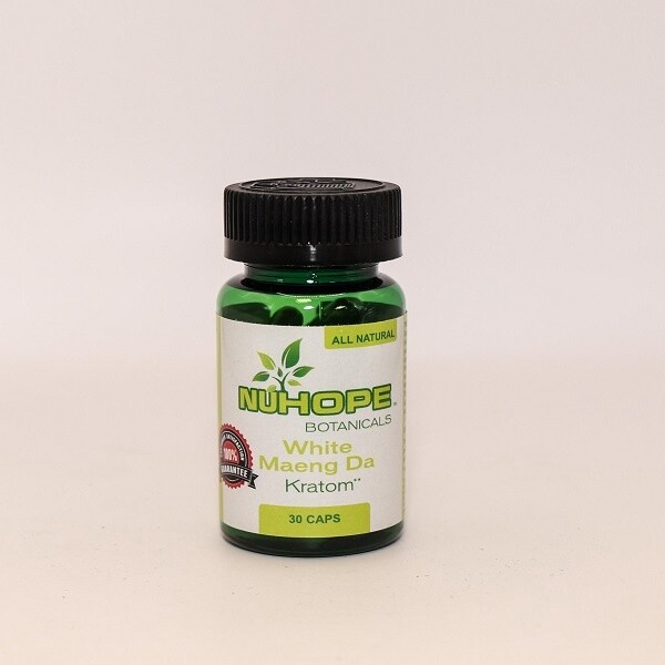 NUHOPE BOTANICALS WHITE MAENG DA KRATOM 30 CAPS ALL NATURALS