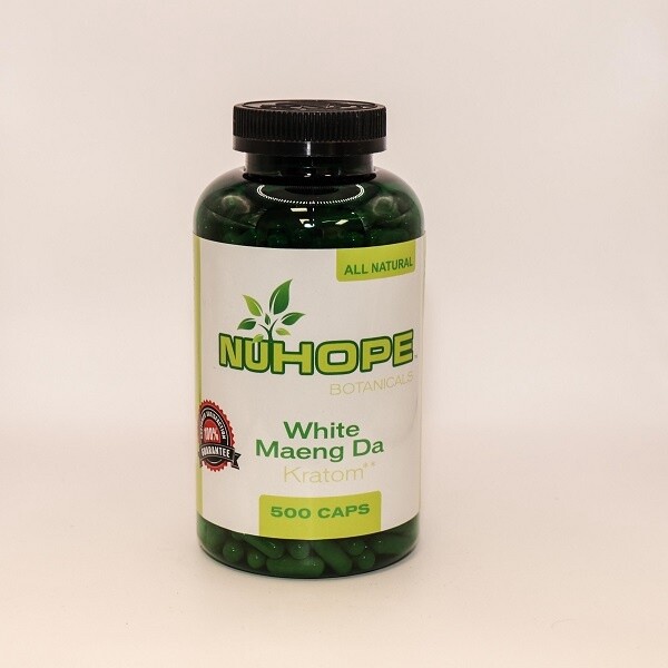 NUHOPE BOTANICALS WHITE MAENG DA KRATOM 500 CAPS ALL NATURALS