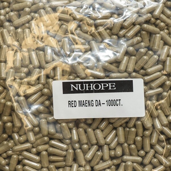 NUHOPE BOTANICALS RED MAENG DA KRATOM 1000 CAPS ALL NATURALS