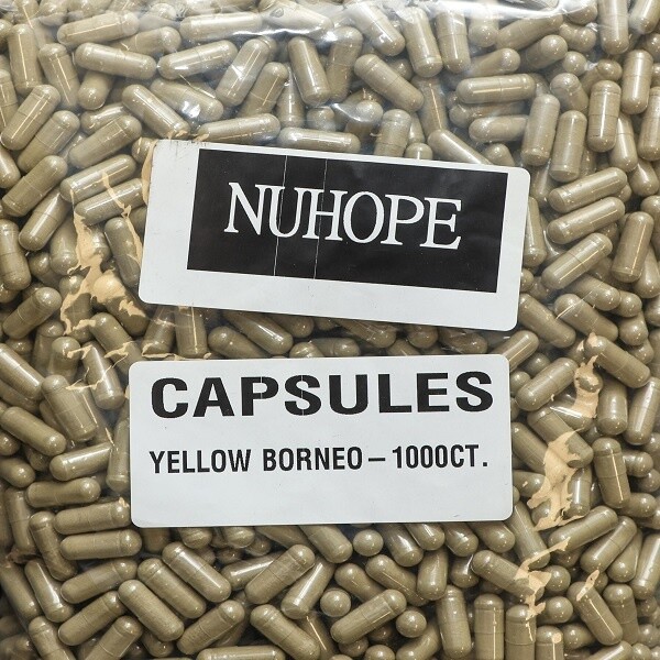 NUHOPE BOTANICALS YELLOW BORNEO KRATOM 1000 CAPS ALL NATURALS