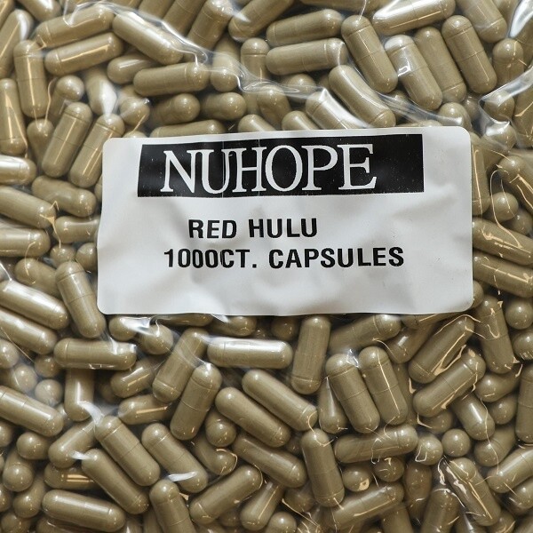 NUHOPE BOTANICALS RED HULU KRATOM 1000 CAPS ALL NATURALS