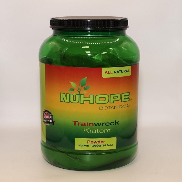NUHOPE BOTANICALS TRAINWRECK KRATOM POWDER 1000G ALL NATURALS