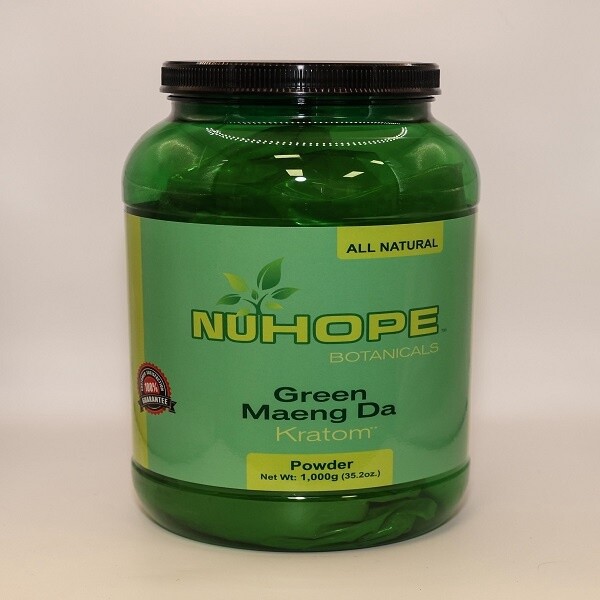 NUHOPE BOTANICALS GREEN MAENG DA KRATOM POWDER 1000G ALL NATURALS