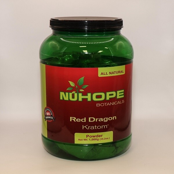 NUHOPE BOTANICALS RED DRAGON KRATOM POWDER 1000G ALL NATURALS