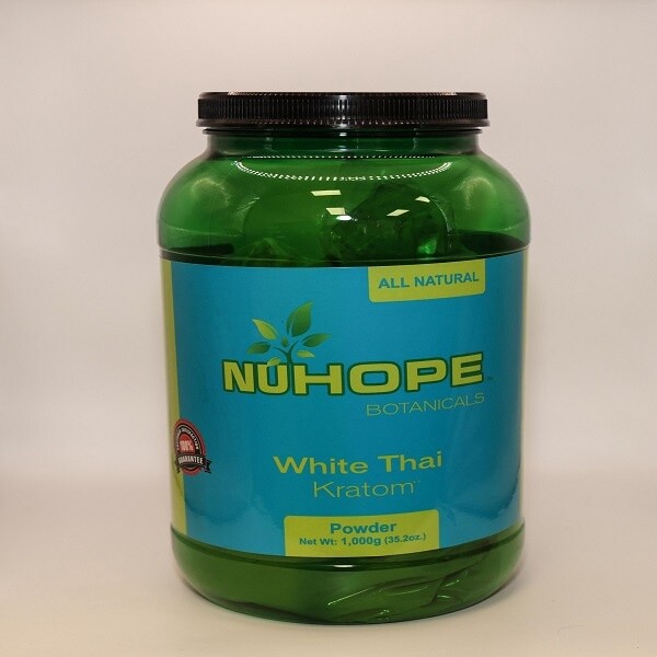 NUHOPE BOTANICALS WHITE THAI KRATOM POWDER 1000G ALL NATURALS
