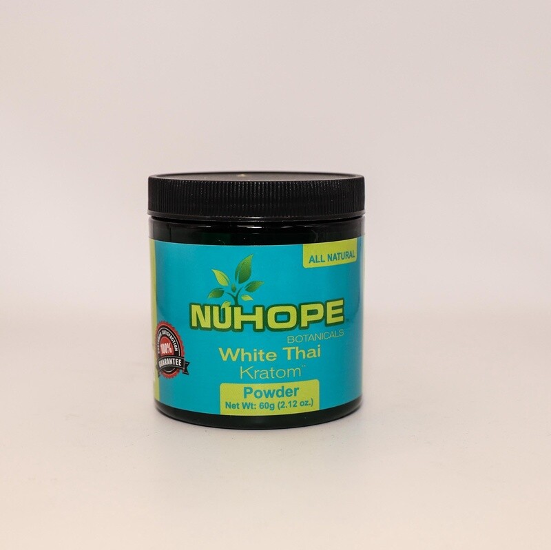 NUHOPE BOTANICALS WHITE THAI KRATOM POWDER 60G ALL NATURALS