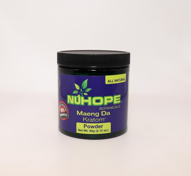 NUHOPE BOTANICALS MAENG DA KRATOM POWDER 60G ALL NATURALS