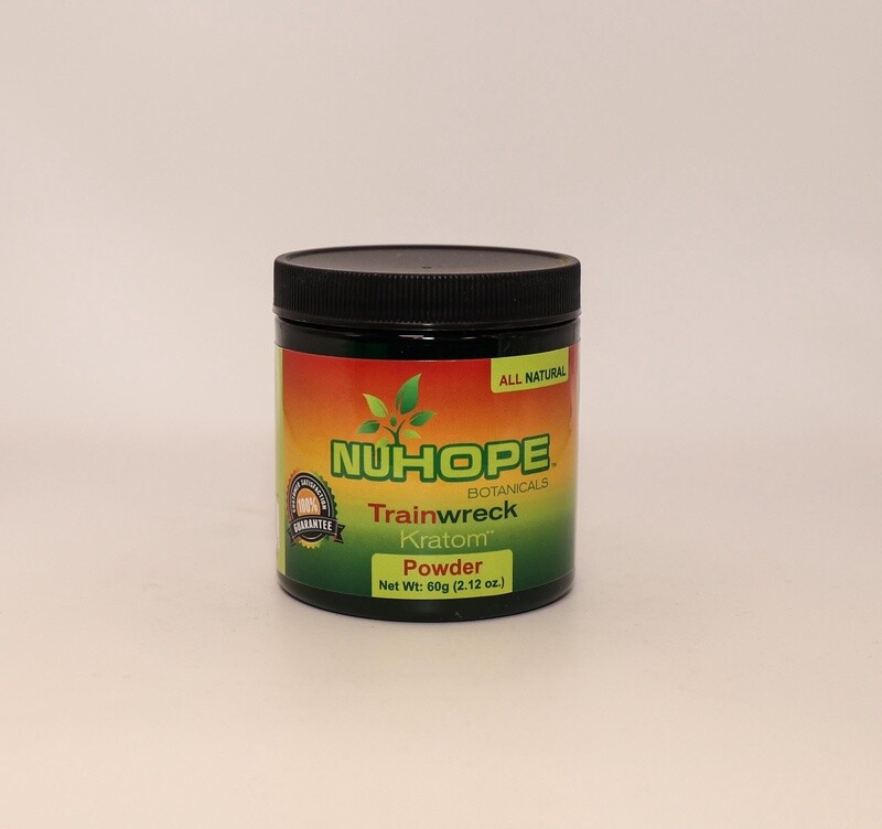 NUHOPE BOTANICALS TRAINWRECK KRATOM POWDER 60G ALL NATURALS
