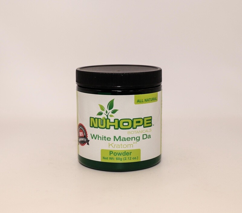 NUHOPE BOTANICALS WHITE MAENG DA KRATOM POWDER 60G ALL NATURALS