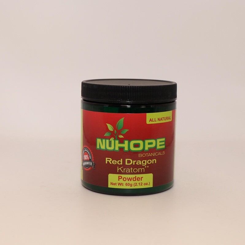 NUHOPE BOTANICALS RED DRAGON KRATOM POWDER 60G ALL NATURALS