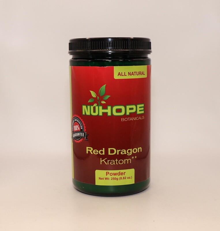 NUHOPE BOTANICALS RED DRAGON KRATOM POWDER 250G ALL NATURALS