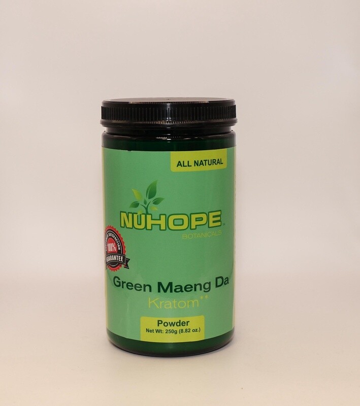NUHOPE BOTANICALS GREEN MAENG DA KRATOM POWDER 250G