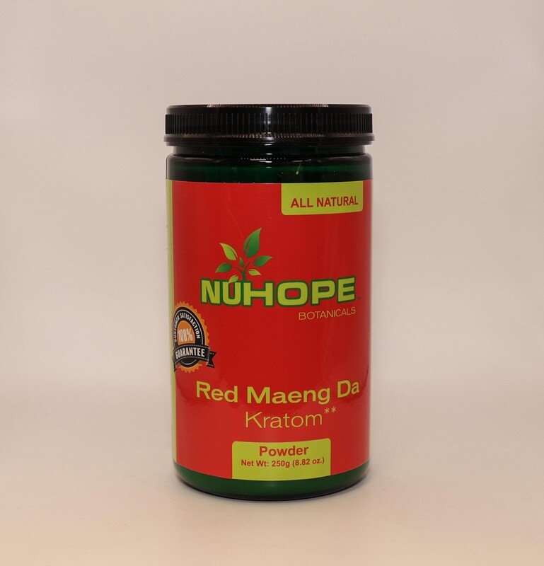 NUHOPE BOTANICALS RED MAENG DA KRATOM POWDER 250G ALL NATURALS