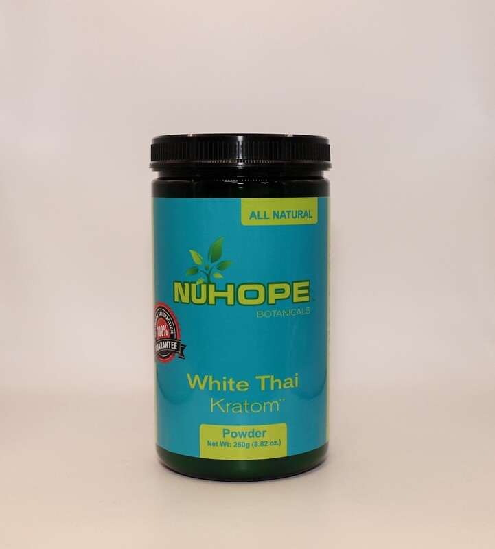NUHOPE BOTANICALS WHITE THAI KRATOM POWDER 250G ALL NATURALS