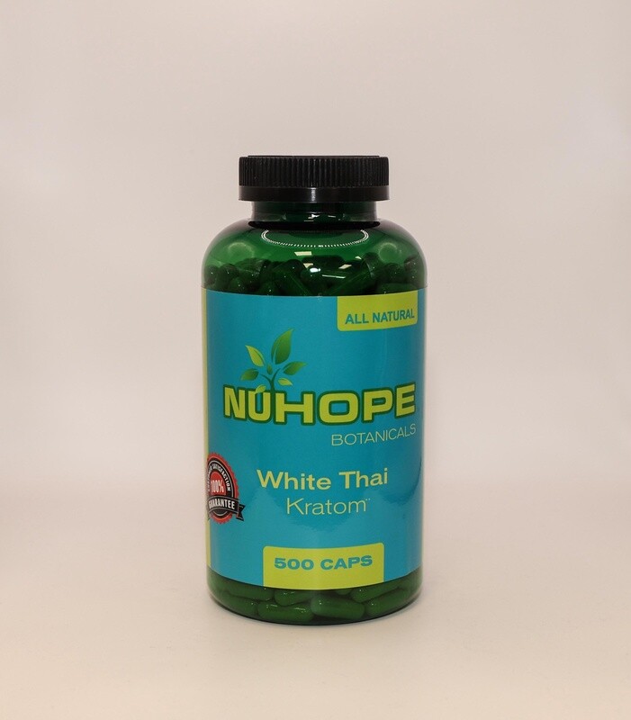 NUHOPE BOTANICALS WHITE THAI KRATOM 500 CAPS ALL NATURALS
