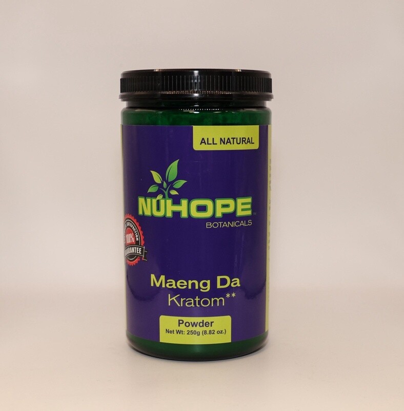 NUHOPE BOTANICALS MAENG DA KRATOM POWDER 250G ALL NATURALS