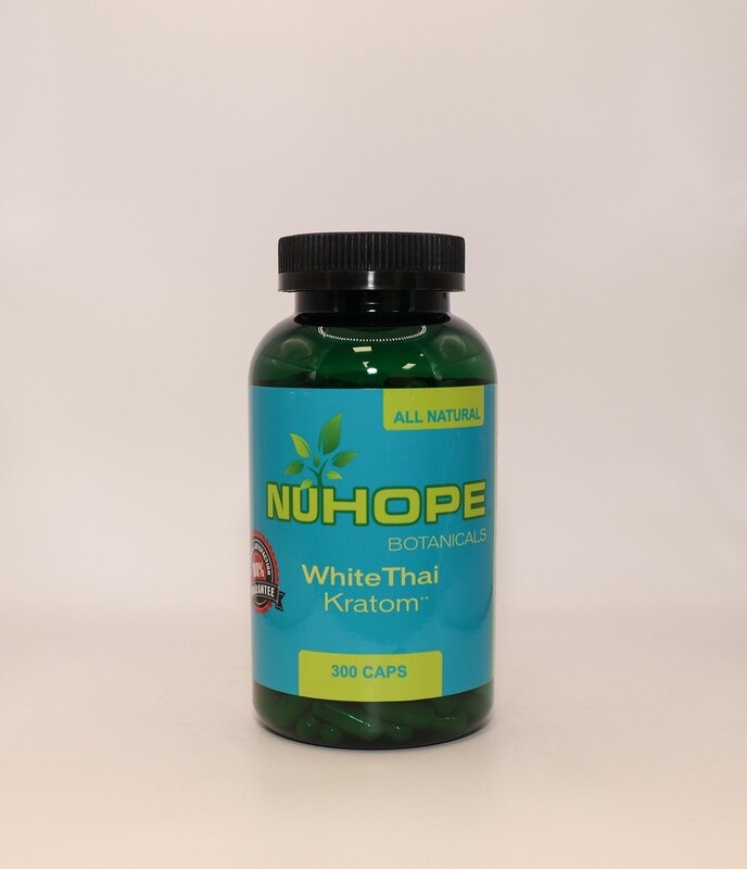 NUHOPE BOTANICALS WHITE THAI KRATOM 300 CAPS ALL NATURALS