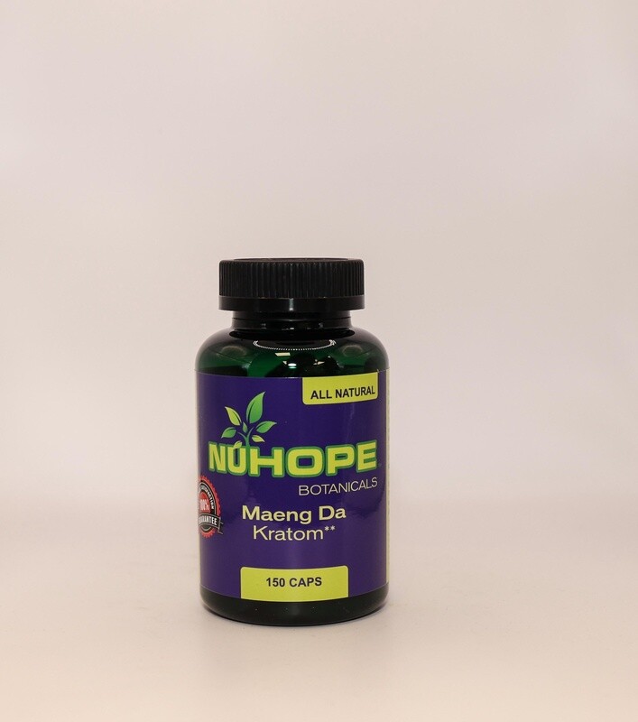 NUHOPE BOTANICALS MAENG DA KRATOM 150 CAPS ALL NATURALS