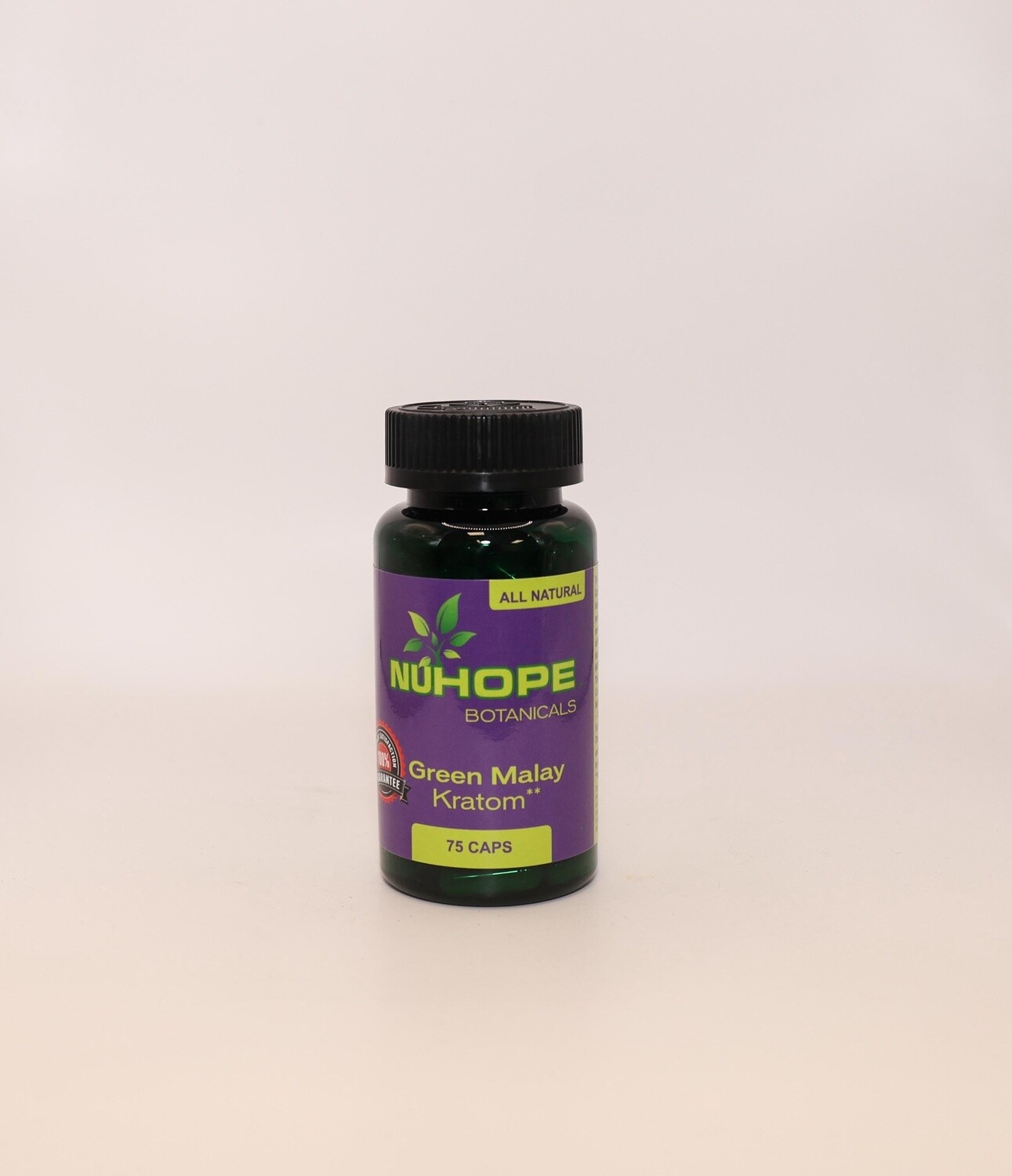NUHOPE BOTANICALS GREEN MALAY KRATOM 75 CAPS ALL NATURALS