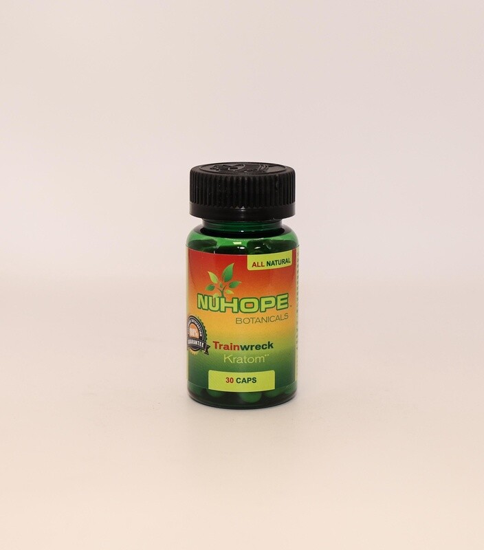 NUHOPE BOTANICALS TRAINWRECK KRATOM 30 CAPS ALL NATURALS
