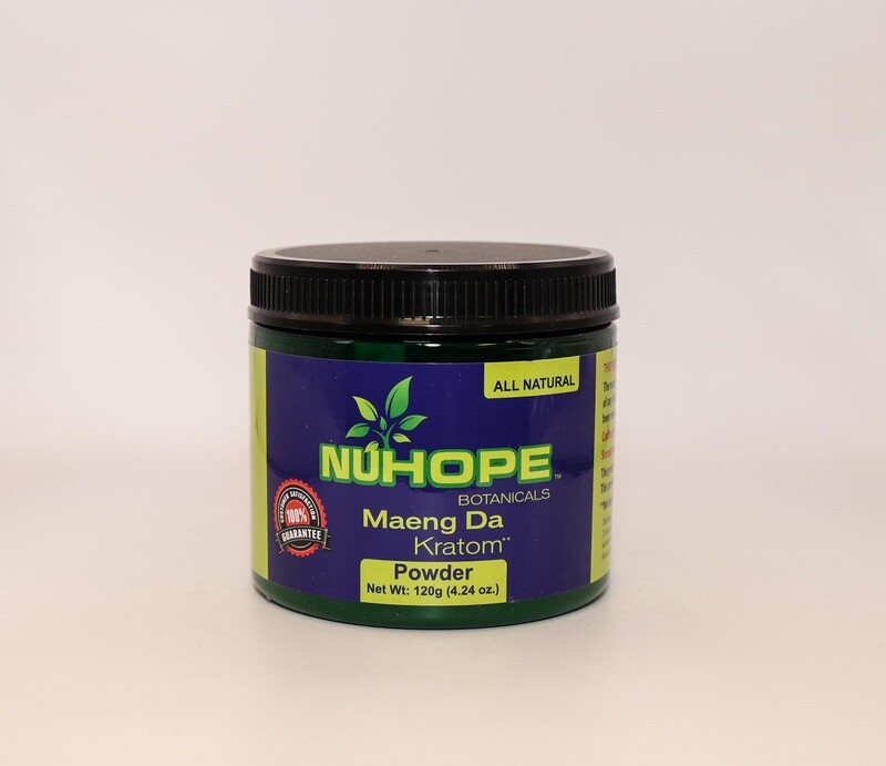 NUHOPE BOTANICALS MAENG DA KRATOM POWDER 120G ALL NATURALS