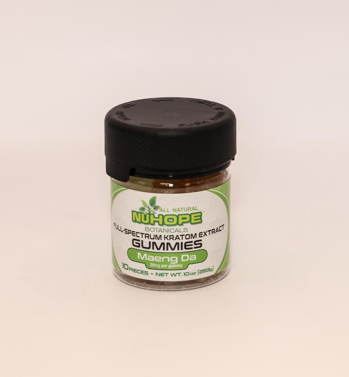 NUHOPE BOTANICALS MAENG DA FULL-SPECTRUM KRATOM EXTRACT GUMMIES 20MG 10PC