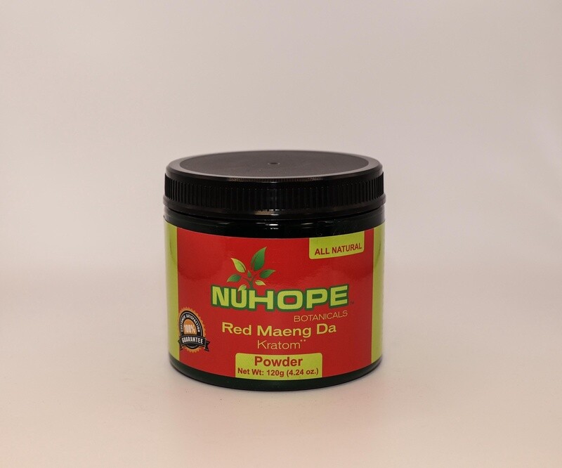 NUHOPE BOTANICALS RED MAENG DA KRATOM POWDER 120G ALL NATURALS