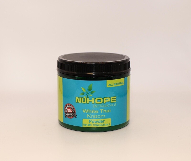 NUHOPE BOTANICALS WHITE THAI KRATOM POWDER 120G ALL NATURALS