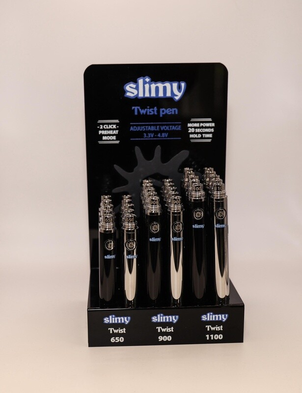 SLIMY TWIST PEN 30CT BATTERY DISPLAY 10/650MAH 10/900MAH 10/1100MAH