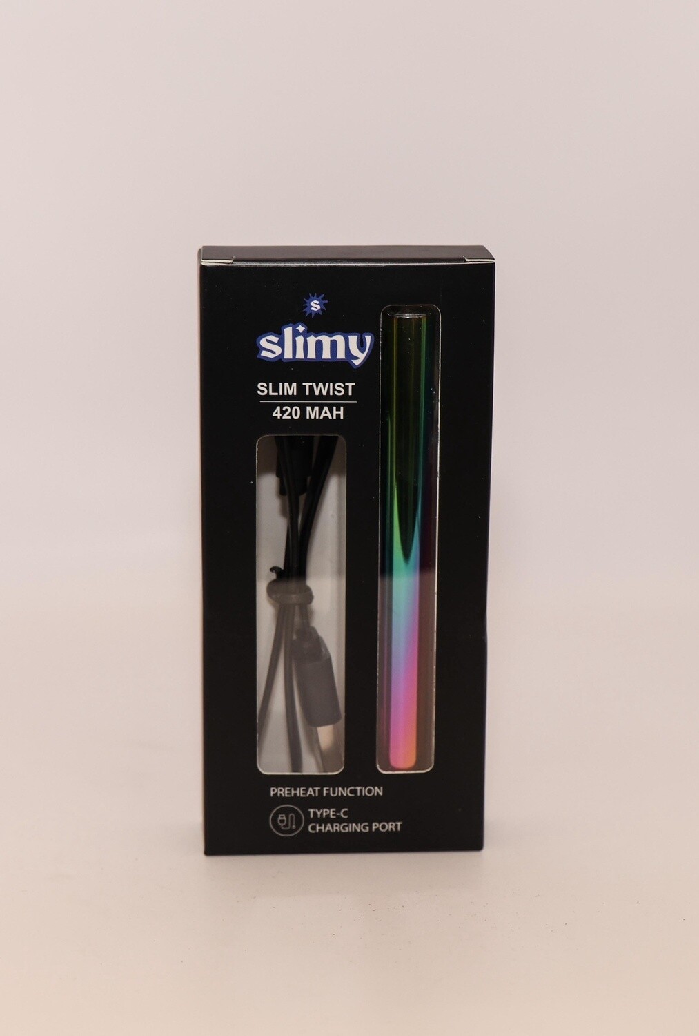 SLIMY SLIM TWIST 420 MAH BATTERY 5/CT RAINBOW