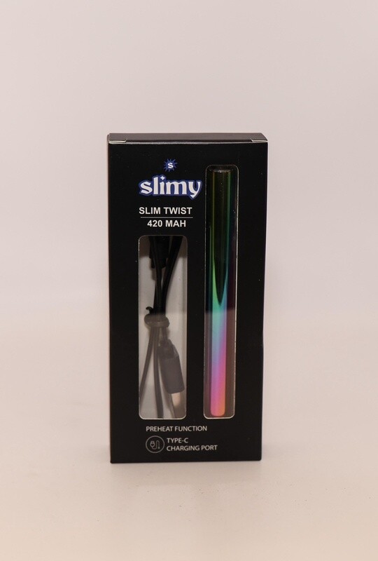 SLIMY SLIM TWIST 420 MAH BATTERY 5/CT RAINBOW