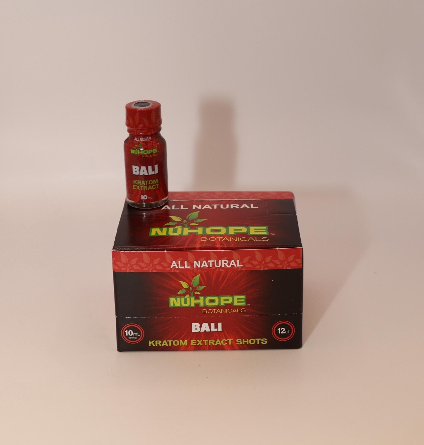NUHOPE BOTANICALS KRATOM EXTRACT SHOTS BALI 10ML PER SHOT 12/CT