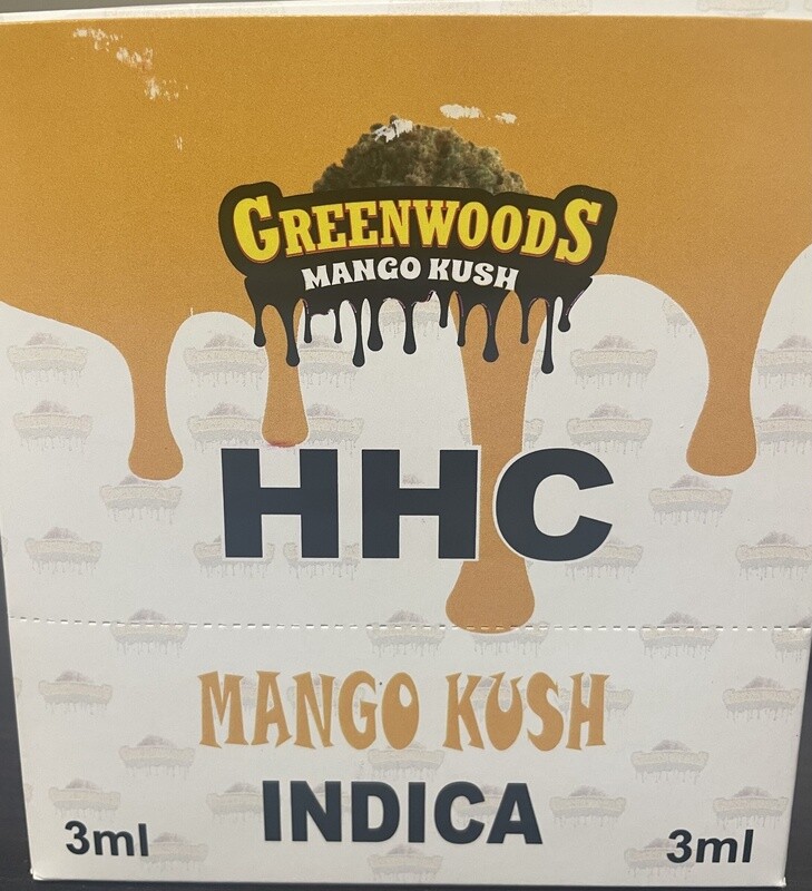GREENWOODS MANGO KUSH HHC INDICA 3ML 3000MG 9/CT