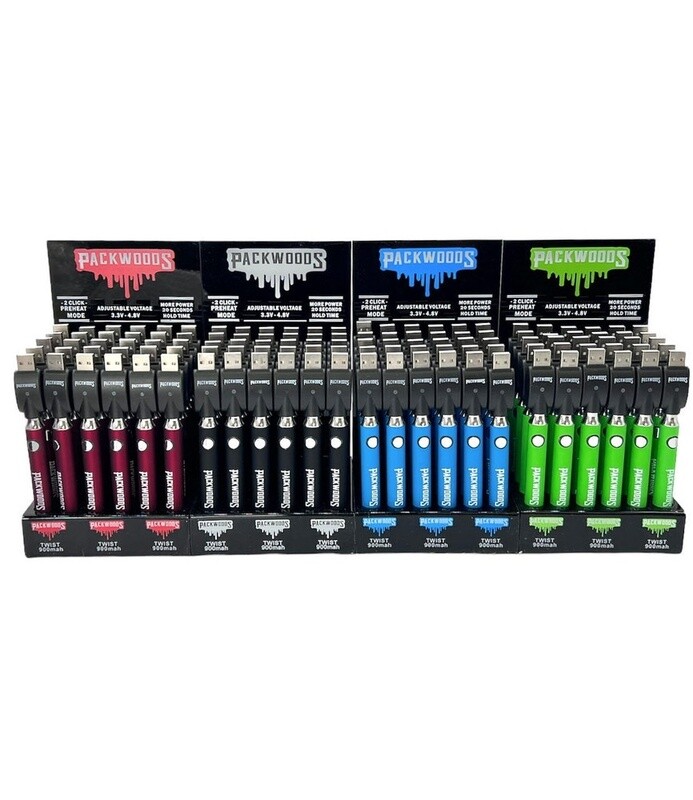 PACKWOODS TWIST BATTERY DISPLAY 900MAH 30/CT