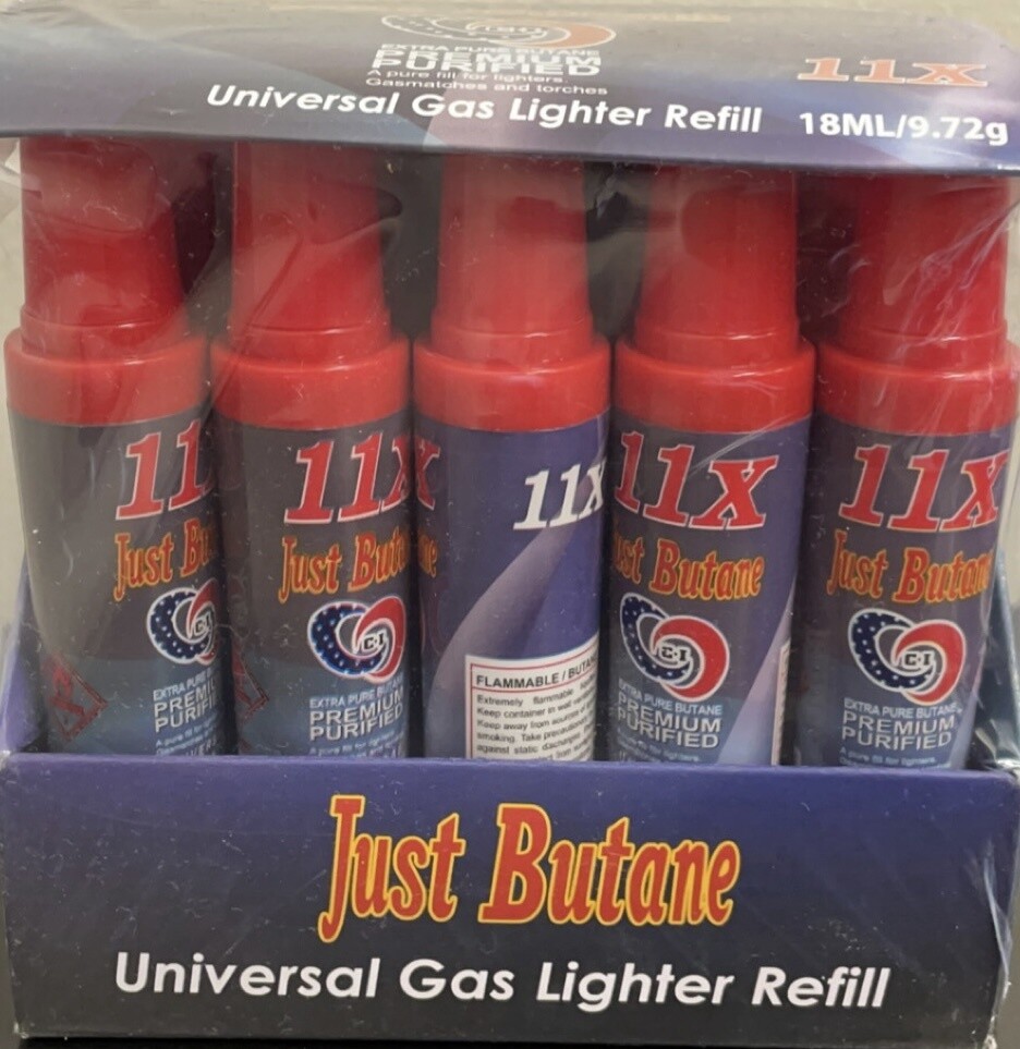 JUST BUTANE 11X UNIVERSAL GAS LIGHTER REFILL 20/CT