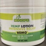 NUHOPE BOTANICALS HEMP LOTION INTENSIVE RELIEF 60MG CBD PER CONTAINER 10% EMU OIL