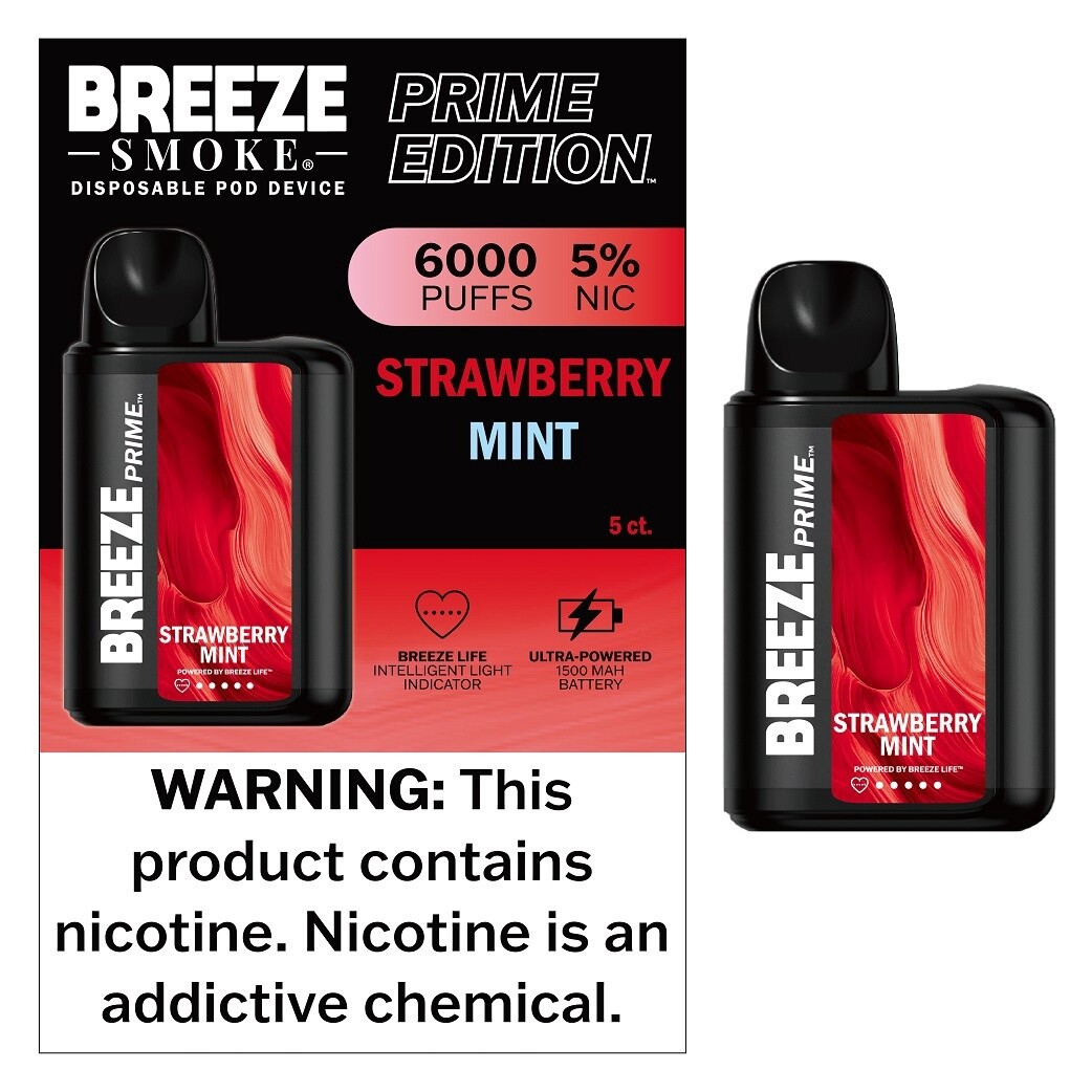 BREEZE PRIME - STRAWBERRY MINT 5/CT