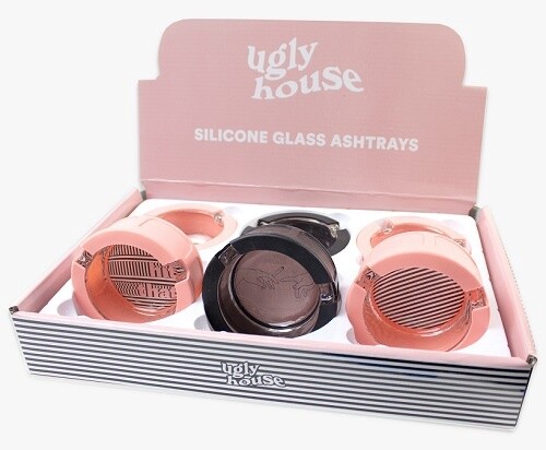 UGLY ASHTRAY GLASS/SILICONE I&#39;D HIT THAT 6/CT