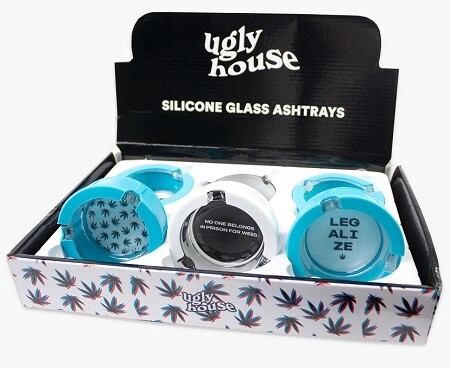 UGLY ASHTRAY GLASS/SILICONE PRISON 6/CT