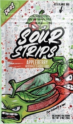 SOUR STRIPS PEG BAG APPLEBERRY 12/CT