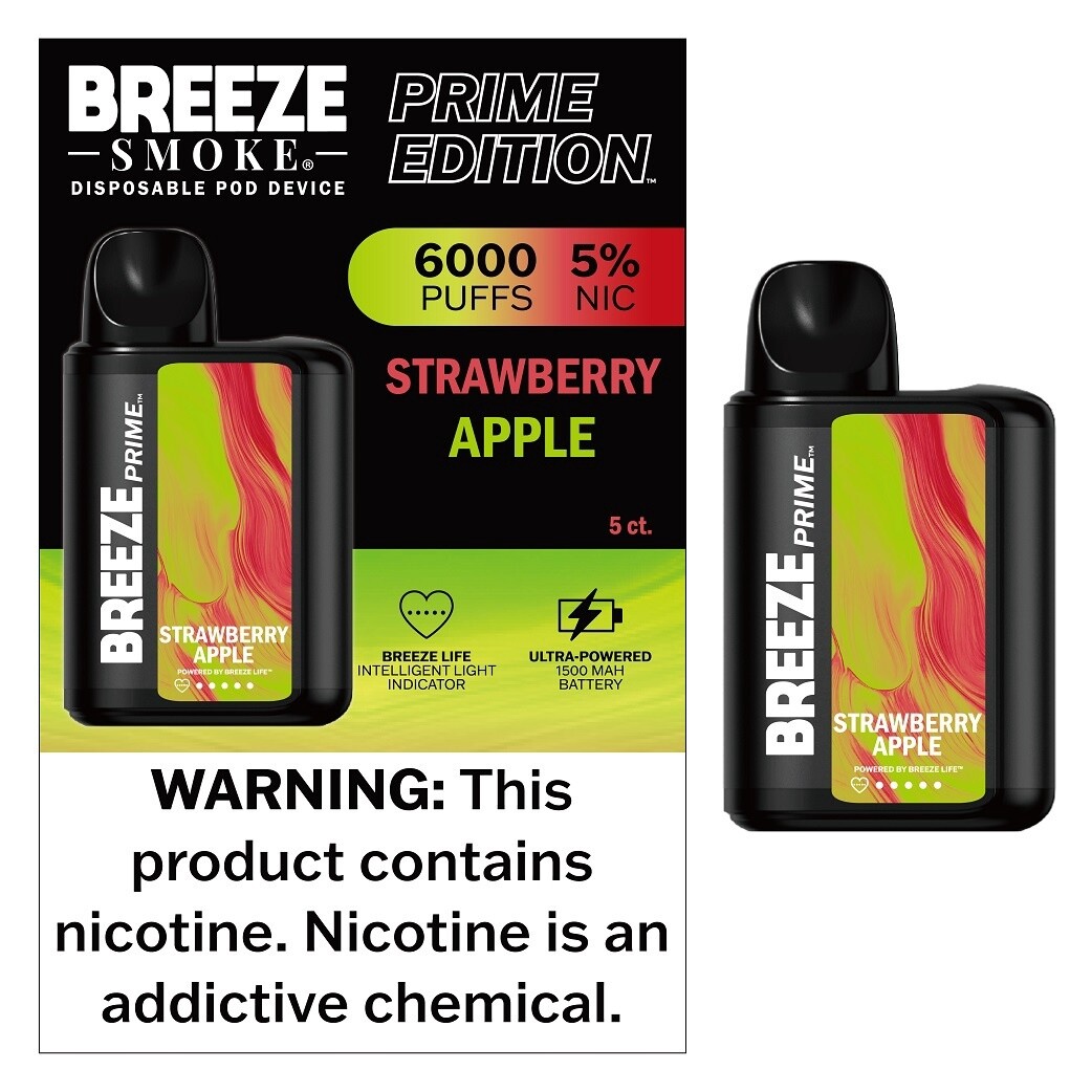 BREEZE PRIME - STRAWBERRY APPLE 5/CT