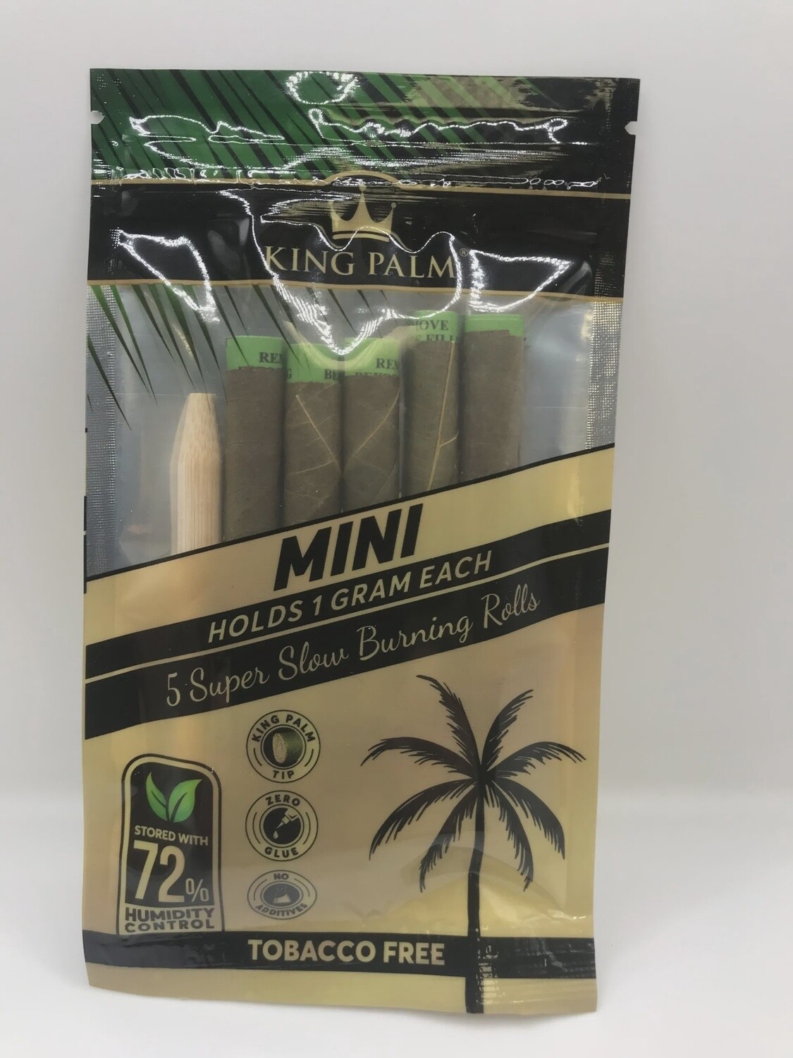 KING PALM 5 SUPER BLOW BURNING ROLLS MINI HOLD 1G EACH 15/CT