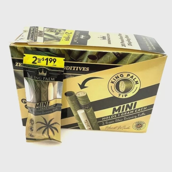 KING PALM 2 MINI ROLLS 2 FOR $1.99 20/CT